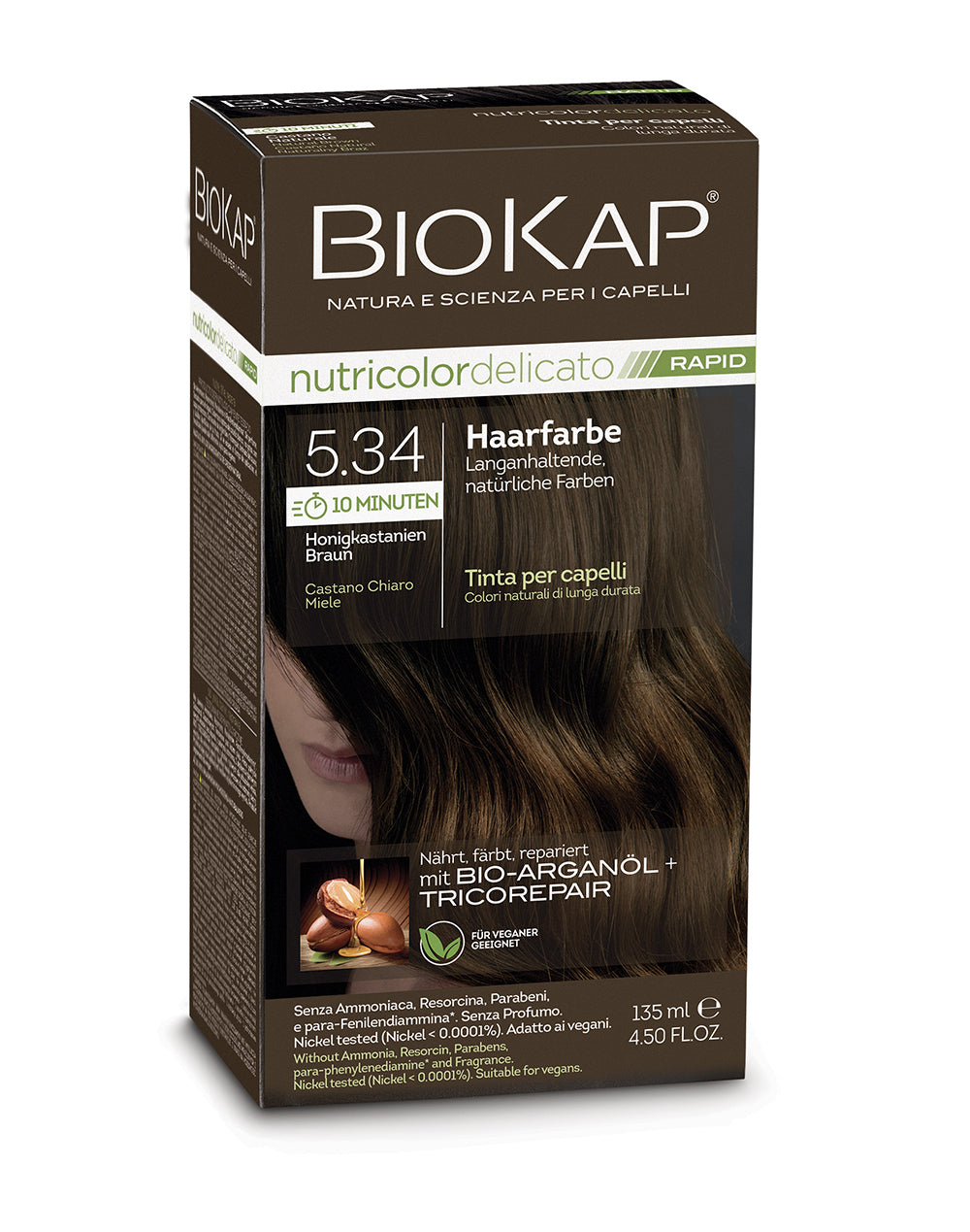 Biokap Nutricolor Delicato Rapid Haarfarbe 5.34