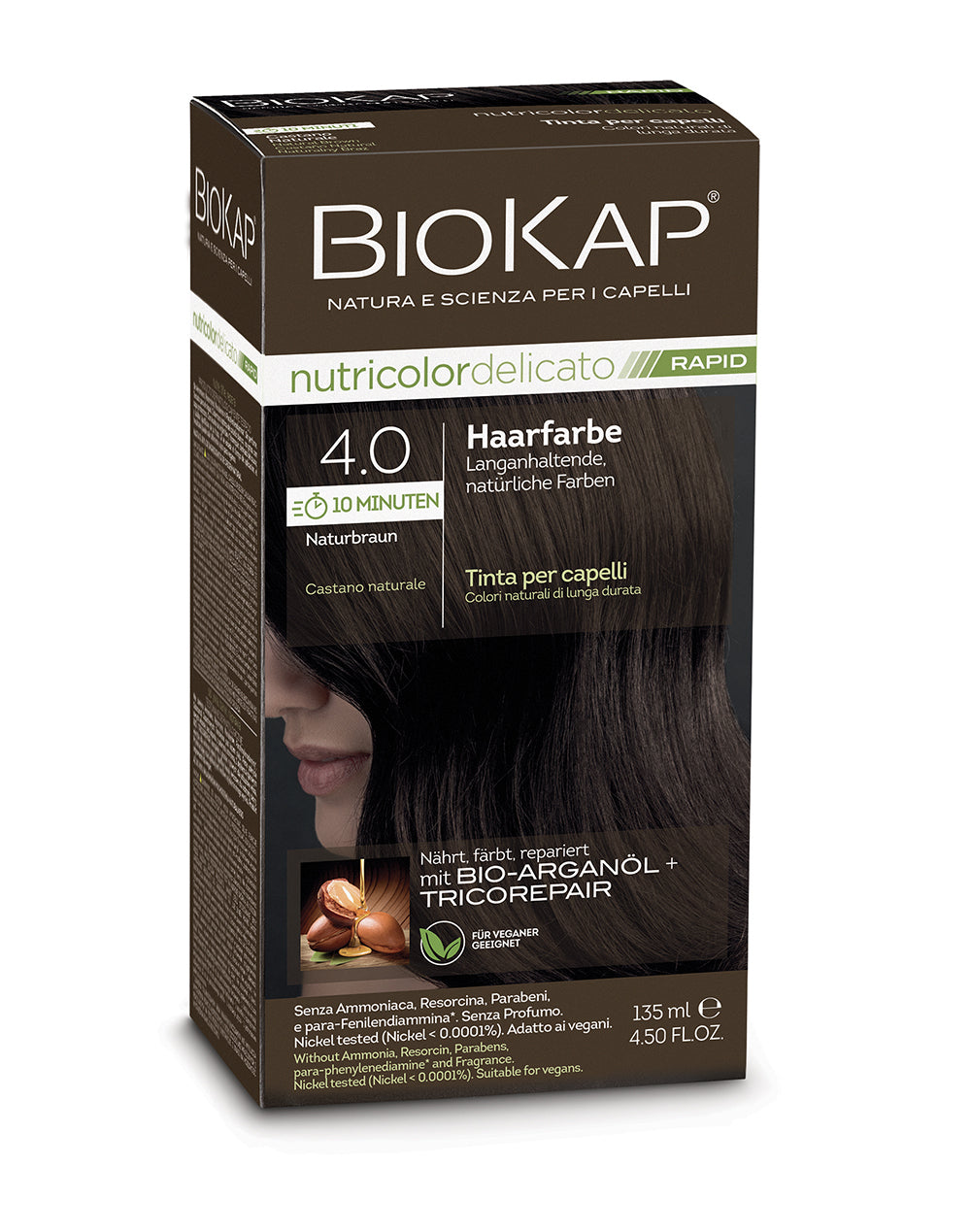 Biokap Nutricolor Delicato Rapid Haarfarbe 4.00