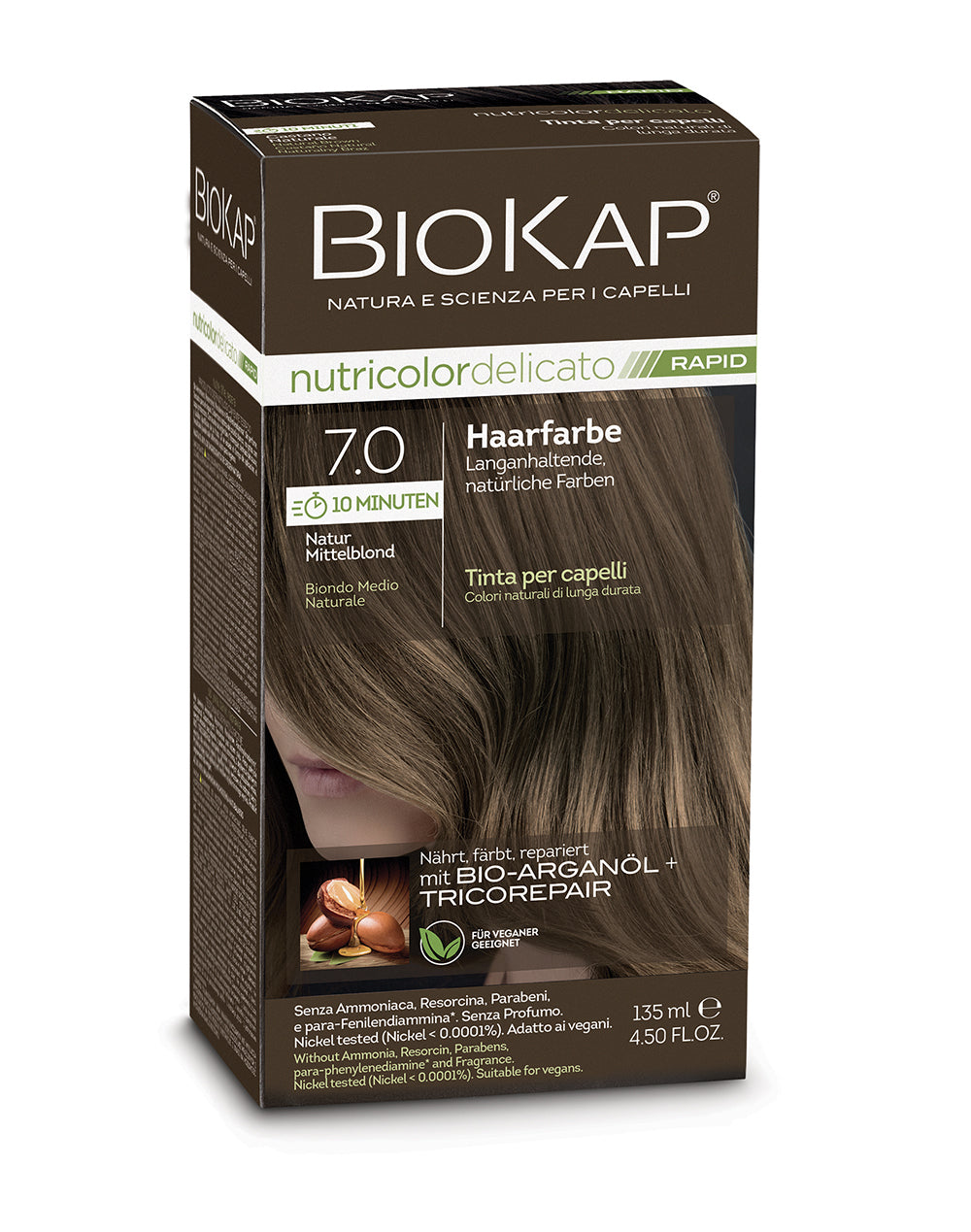 Biokap Nutricolor Delicato Rapid Haarfarbe 7.0
