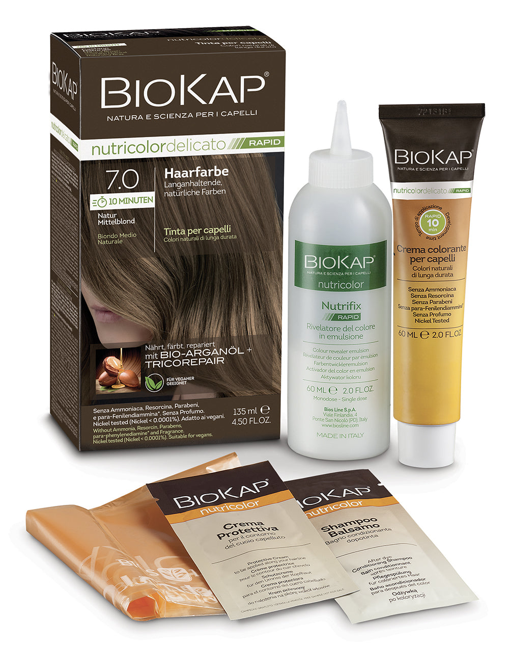 Biokap Nutricolor Delicato Rapid Haarfarbe 7.0