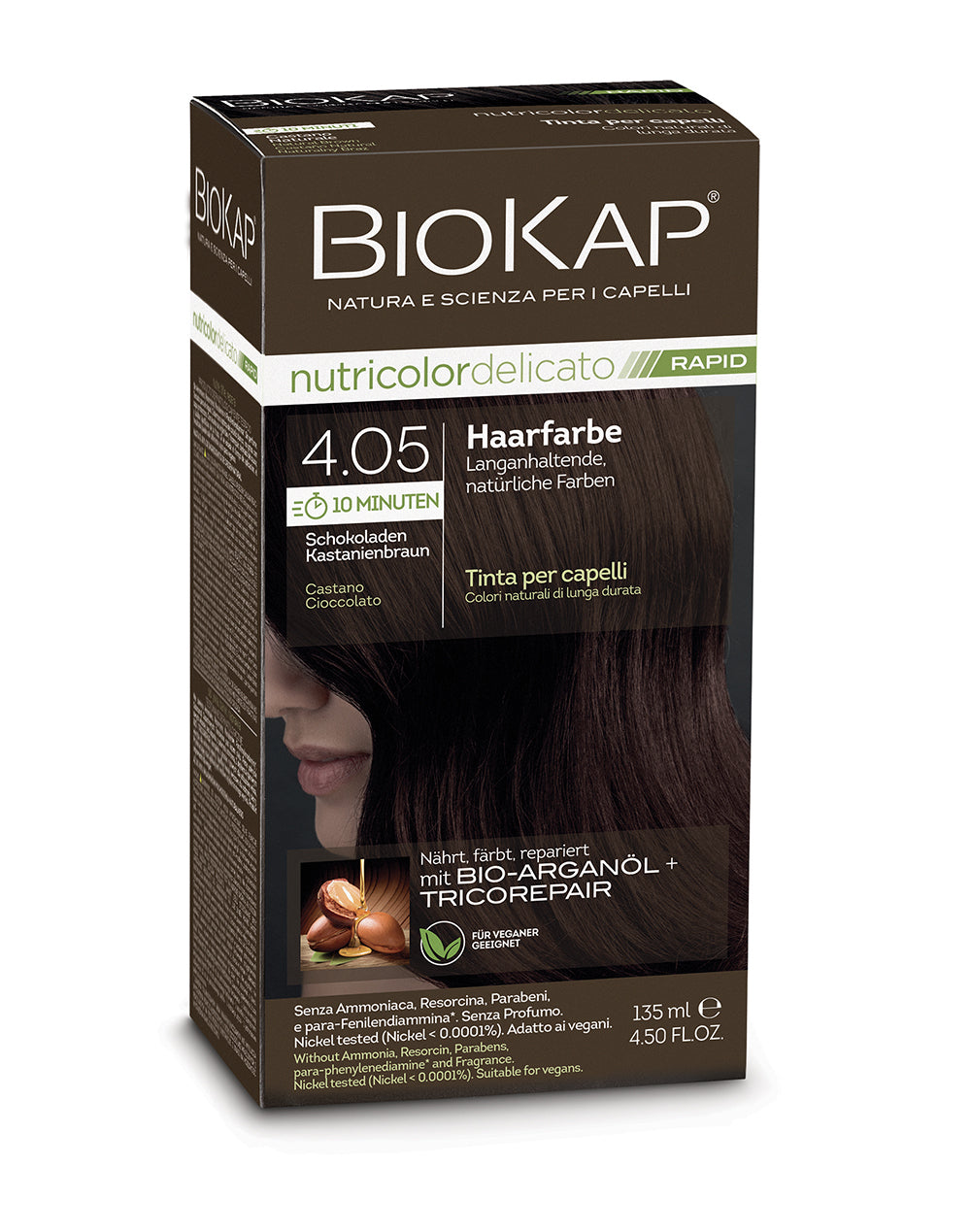 Biokap Nutricolor Delicato Rapid Haarfarbe 4.05