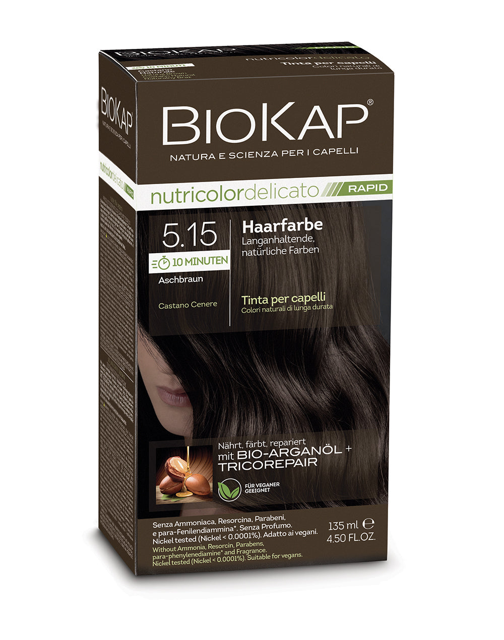 Biokap Nutricolor Delicato Rapid Haarfarbe 5.15