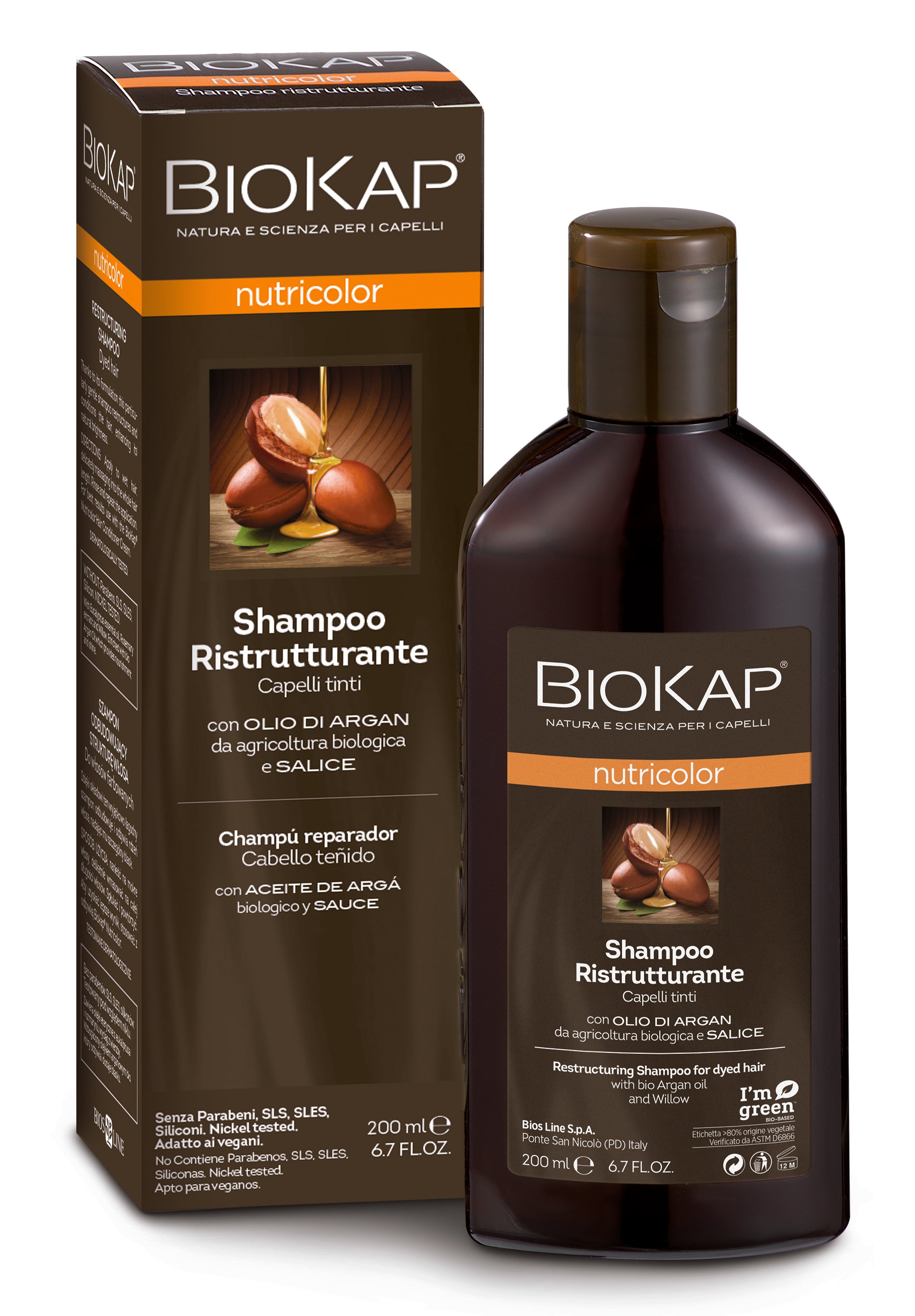 Biokap Nutricolor Aufbau-Shampoo coloriertes Haar