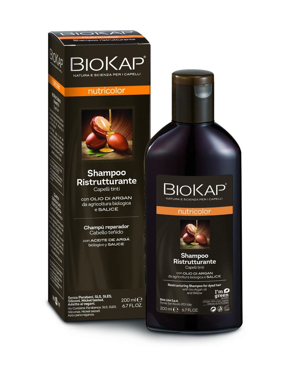 Biokap Nutricolor Aufbau-Shampoo coloriertes Haar